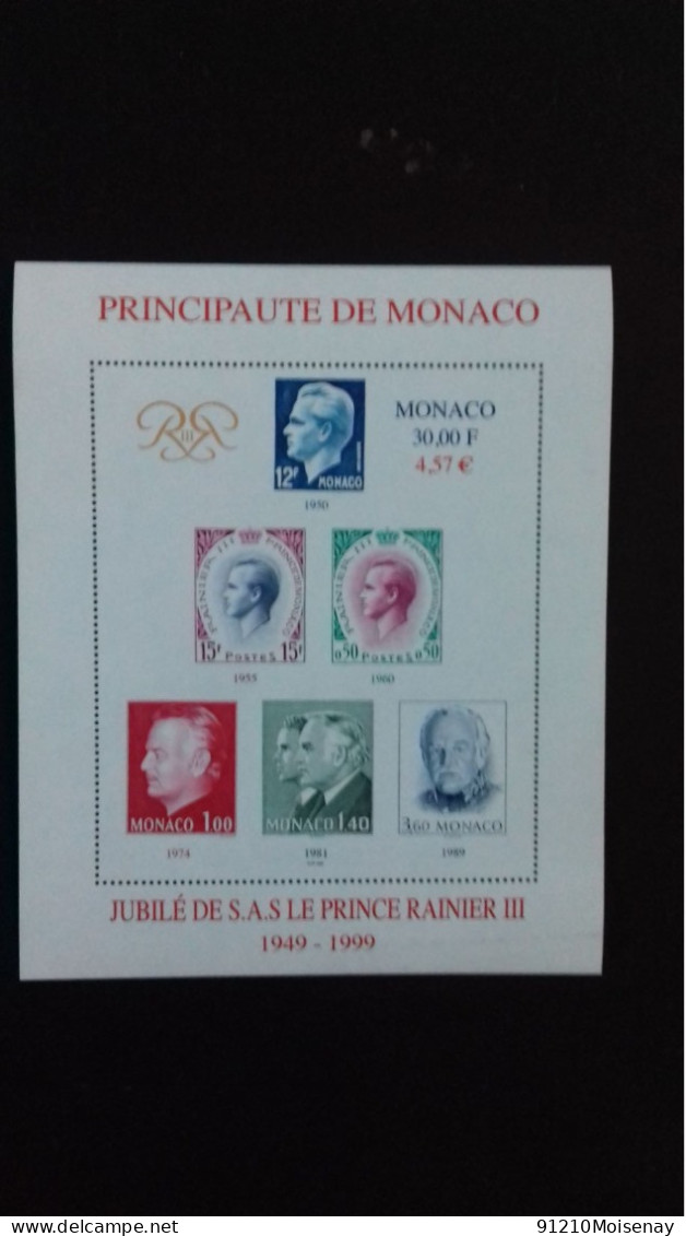 MONACO BLOC  FEUILLET   N°83** - Blocs