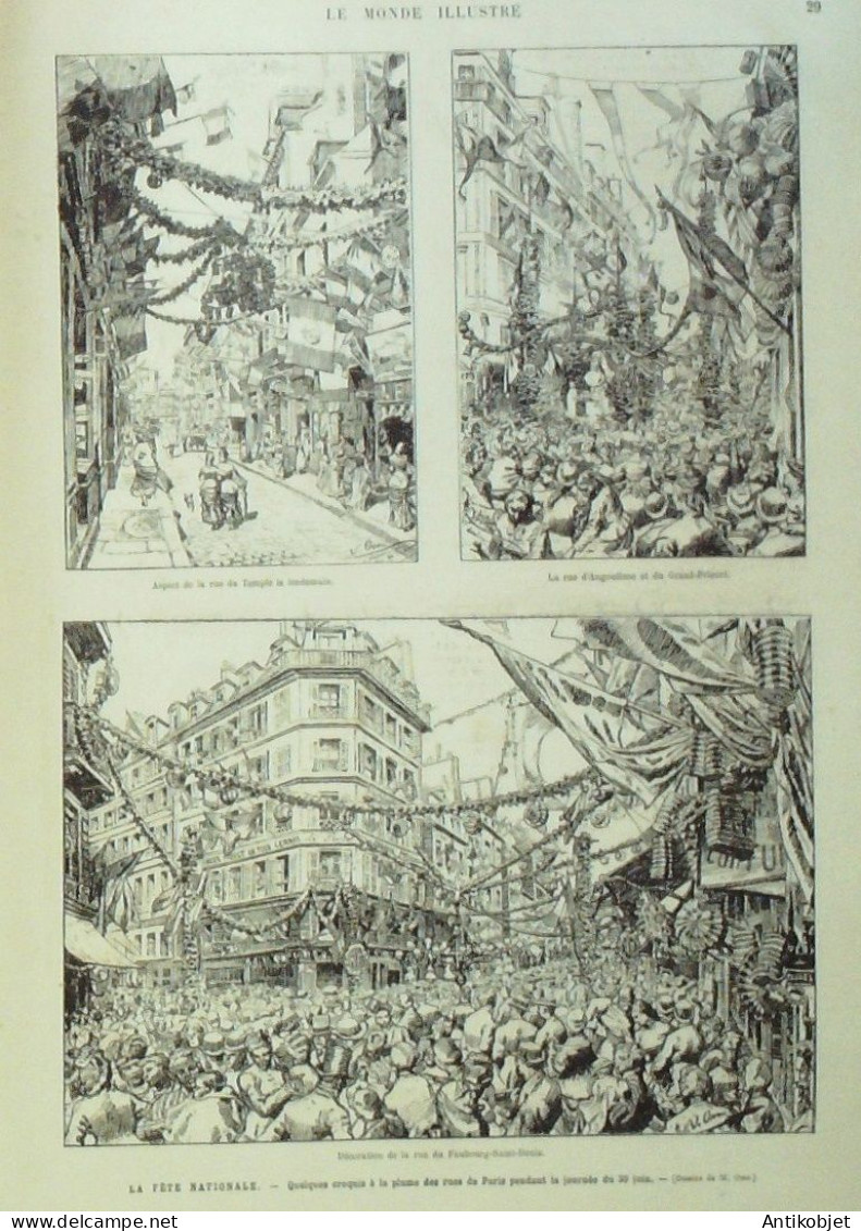 Le Monde Illustré 1878 N°1111 Marseille (13) Madrid Reine Mercédes Berlin Congrès - 1850 - 1899