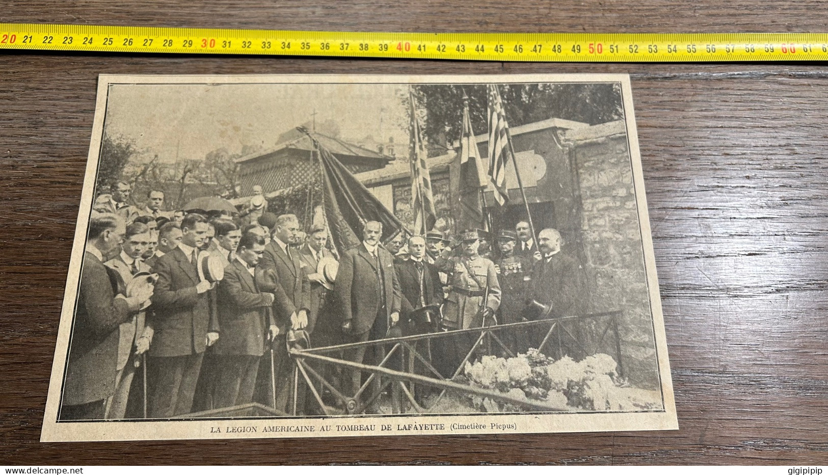 1921 GHI LEGION AMERICAINE AU TOMBEAU DE LAFÀYETTE (Cimetière Picpus) - Collections