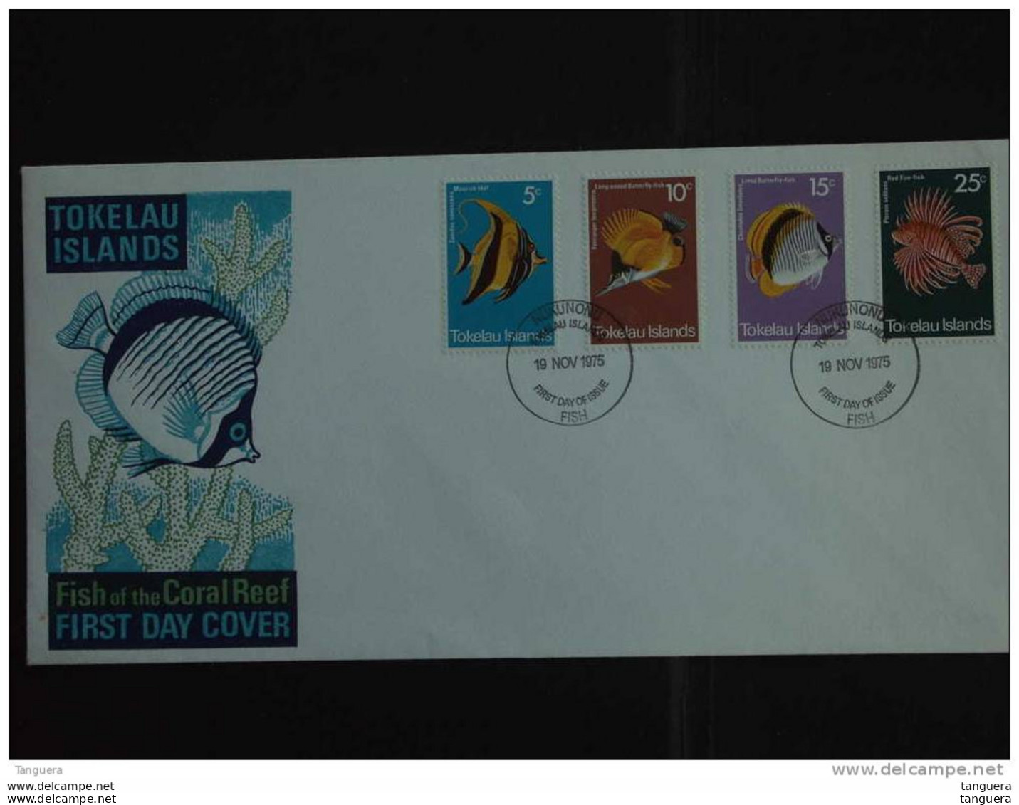 Tokelau 1975 FDC Poissons Des Coreaux Fish Of The Coral Reef Yv 45-48 - Tokelau