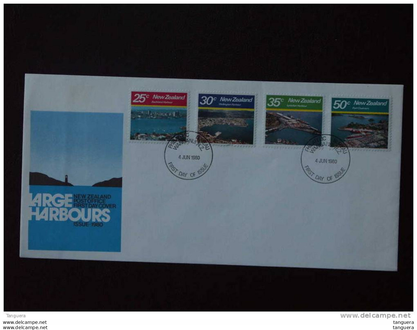 Nieuw-Zeeland Nouvelle-Zélande New Zealand 1980 FDC Ports Phare Havens Vuurtoren Yv 770-773 - FDC