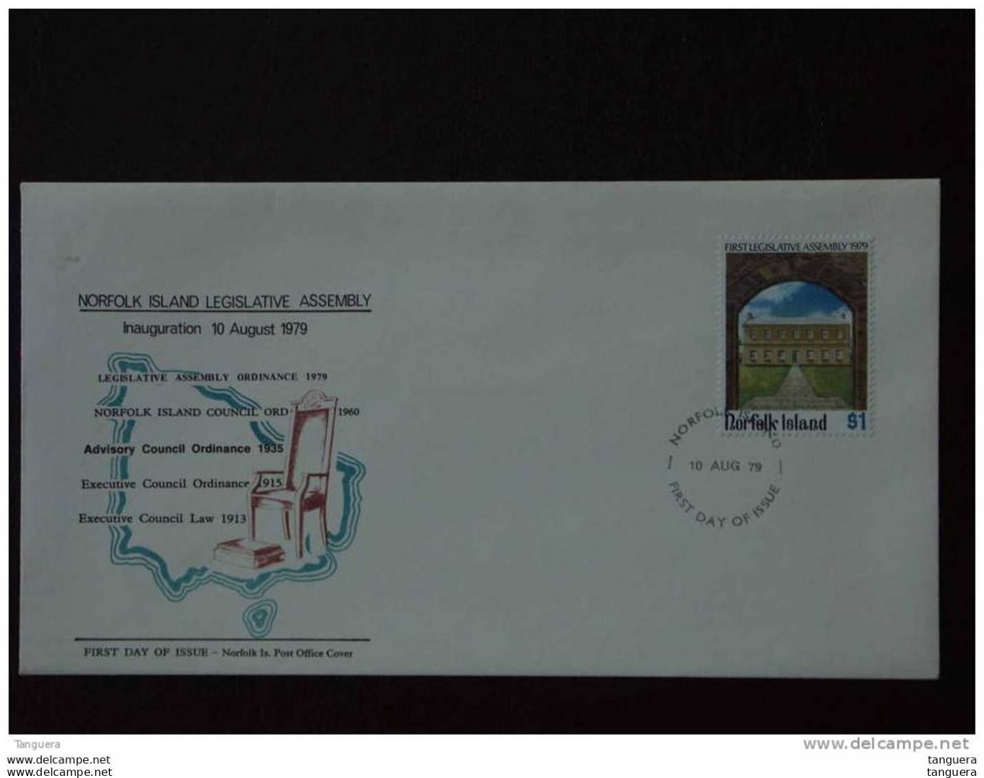 Norfolk Island 1979 FDC Première Assemblée First Legislative Assembly Yv 228 - Isla Norfolk