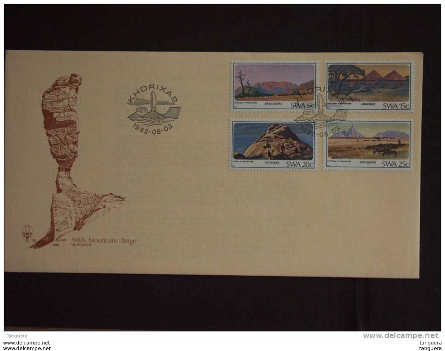 SWA Sud-Ouest Africain South West Africa 1982 FDC Montagnes Bergen Mountains Yv 481-484 - Namibia (1990- ...)