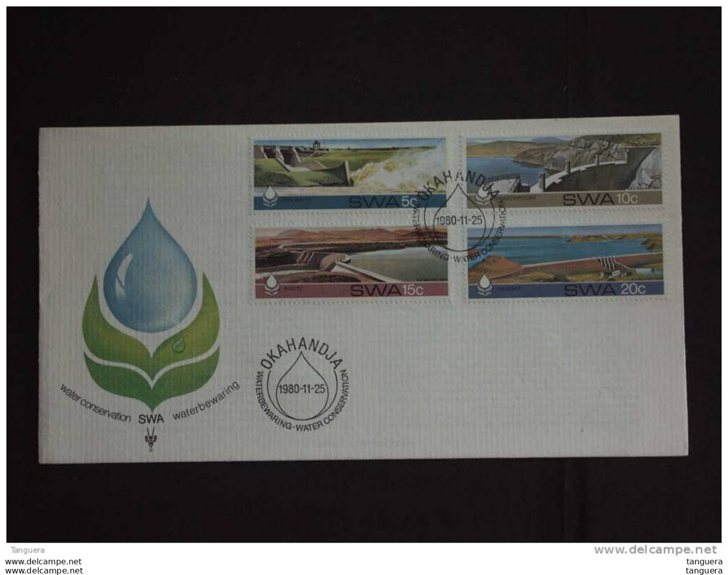 SWA Sud-Ouest Africain South West Africa 1980 FDC Conservation De L'eau Water Barrages Conservation Stuwdammen - Umweltschutz Und Klima