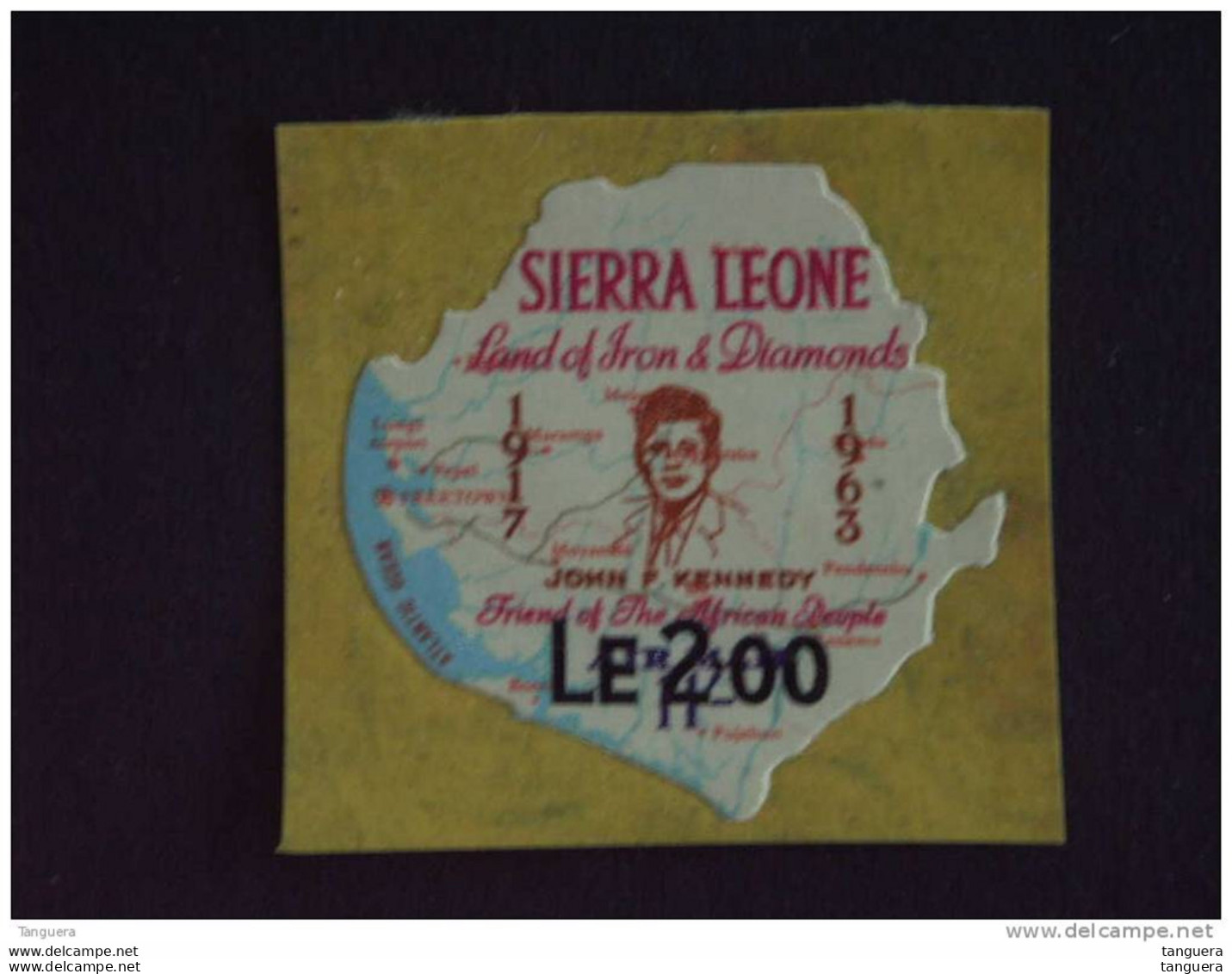 Sierra Leone 1964-65 Timbre Surchargé John F. Kennedy Yv PA 34 MNH ** - Kennedy (John F.)
