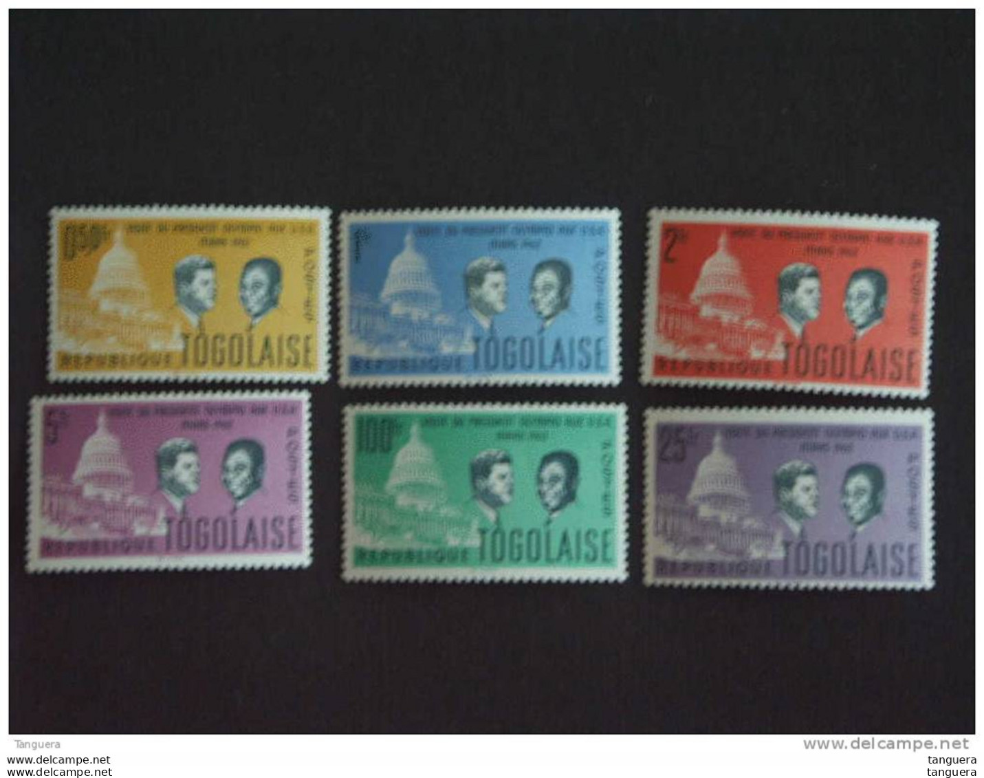 Togo 1962 Visite Bezoek John F. Kennedy Yv 365-370 MNH ** - Kennedy (John F.)