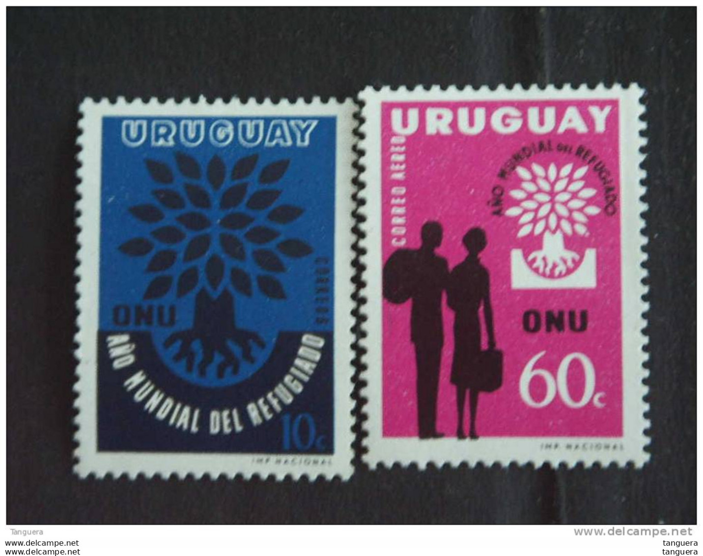Uruguay 1960 Année Des Réfugié Vluchelingen Yv 278 + PA 206 MNH ** - Flüchtlinge