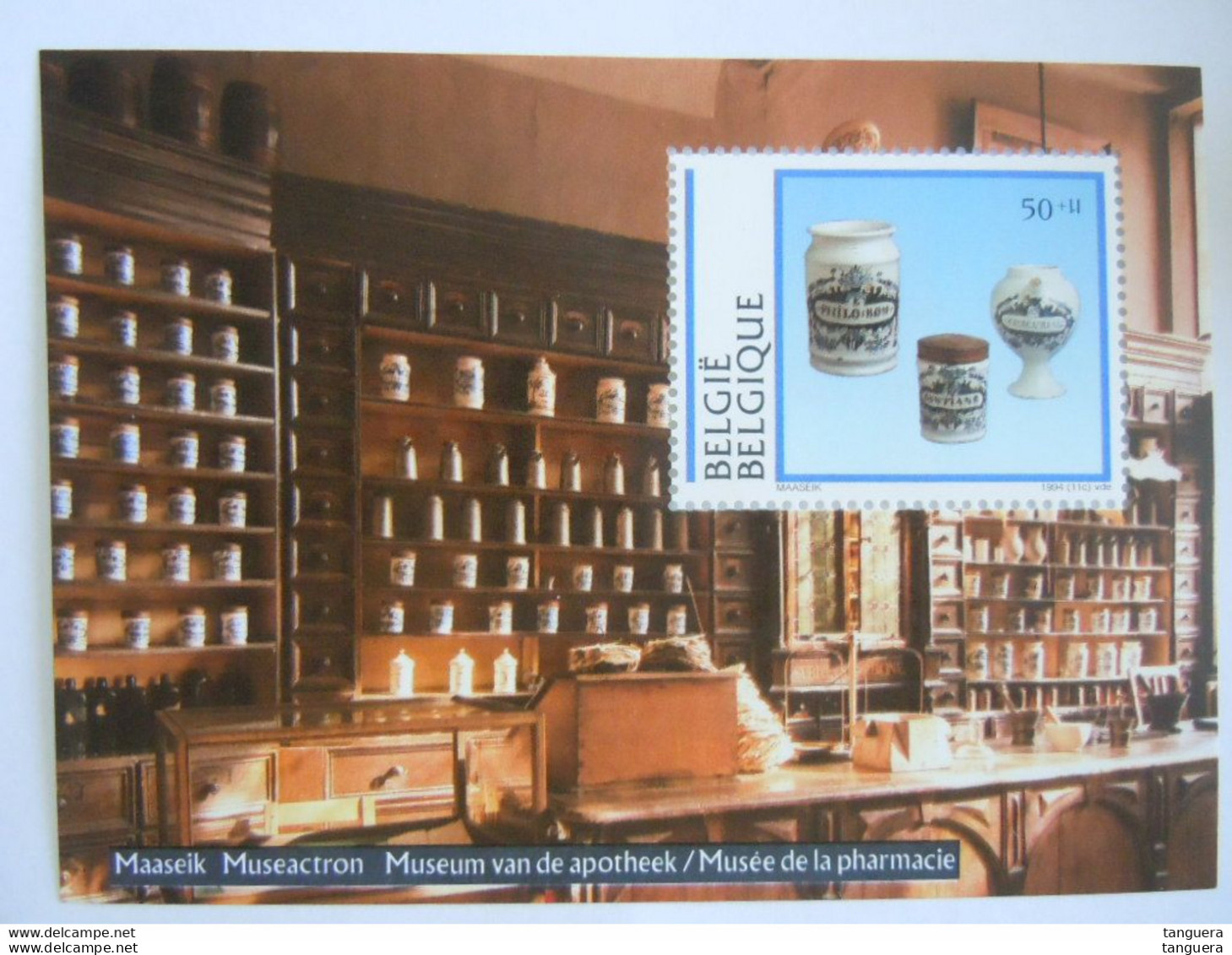 Belgie Belgique 1994 Punt Tussen 11 Point Entre 11 Apotheek Museum Musée Pharmacie Potten Delft Pots BL 69 2568 MNH ** - Unclassified