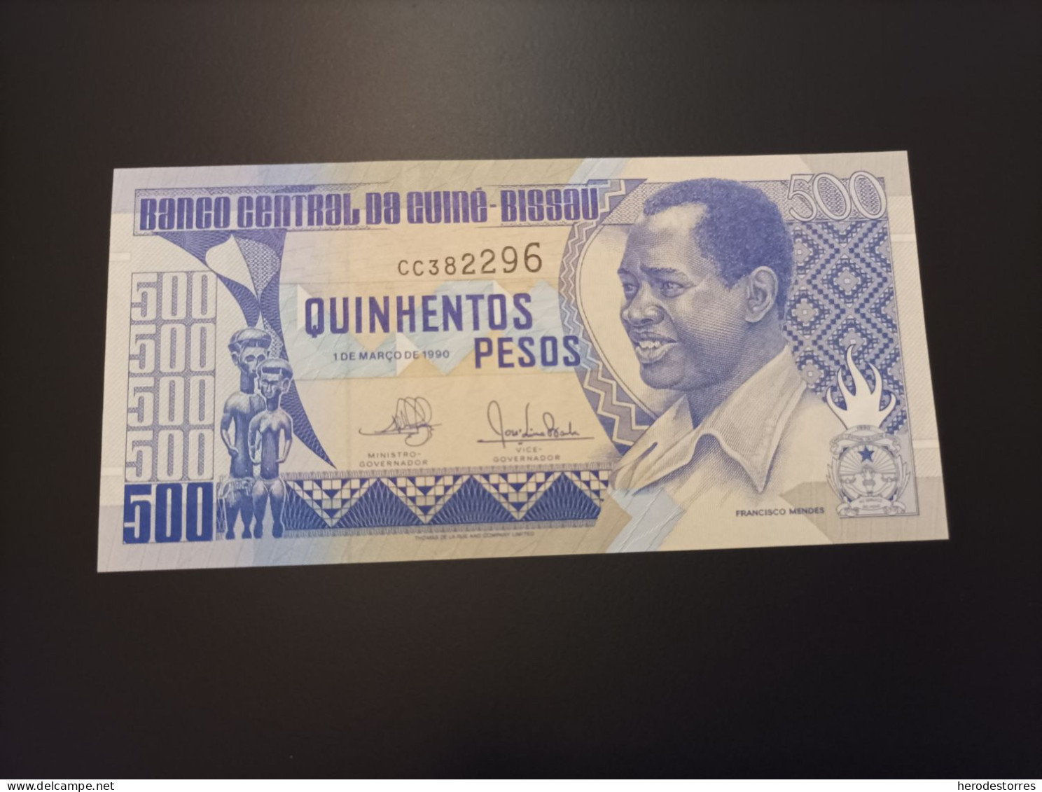 Billete Guinea Bissau, 500 Pesos, Año 1990, UNC - Guinea-Bissau