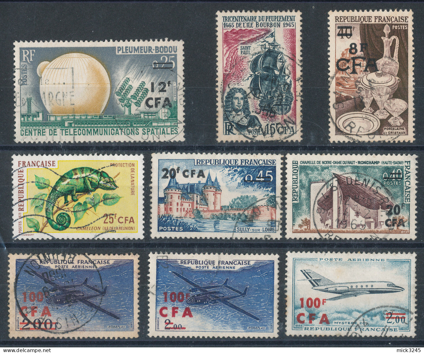 Réunion Lot De 27 Timbres Divers - Oblitérés