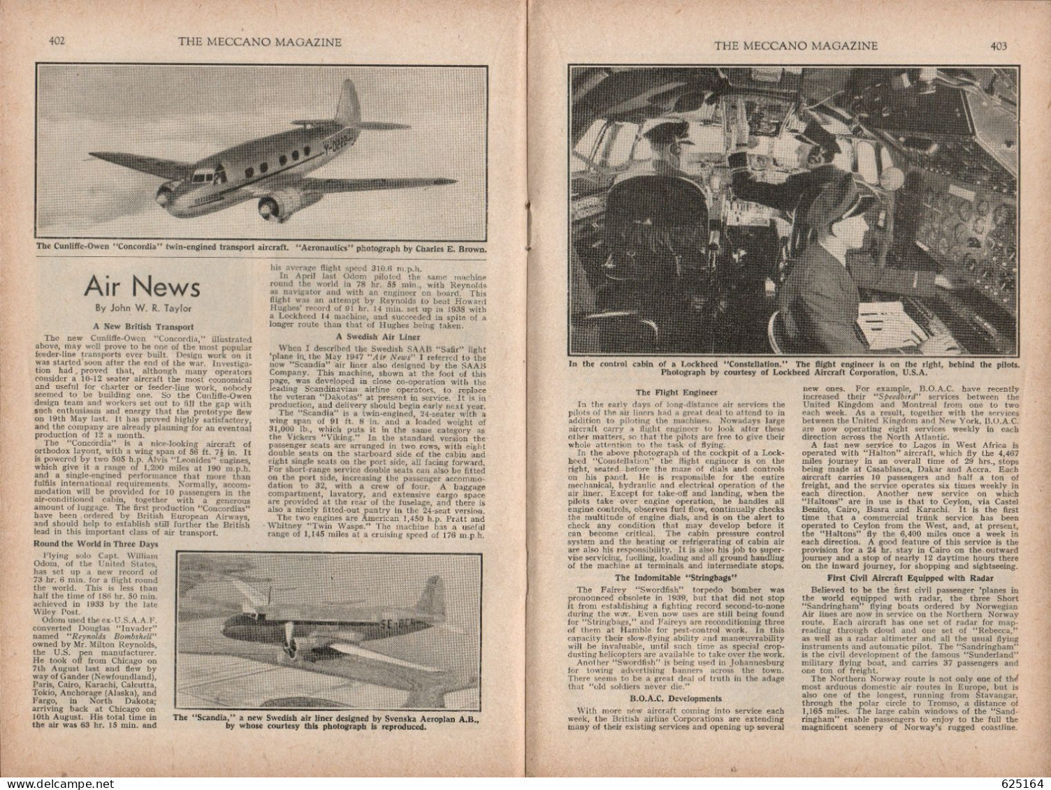 Magazine MECCANO MAGAZINE 1947 October Vol.XXXII No. 10 - Inglés