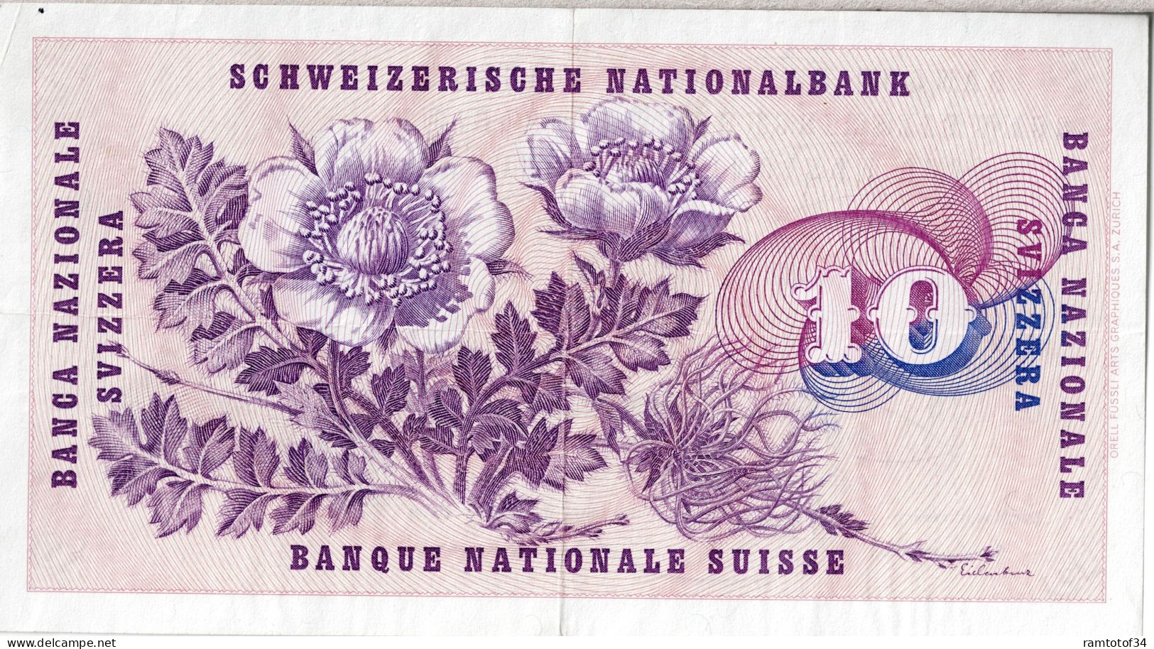 SUISSE - 10 Francs 1973 - Suisse