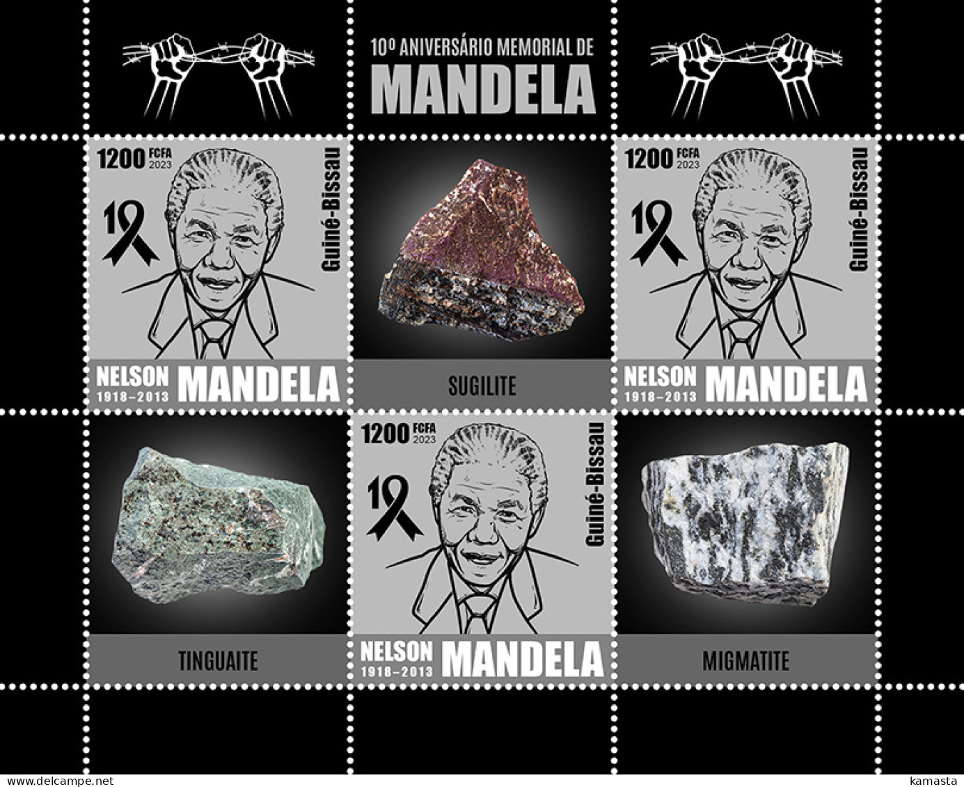 Guinea Bissau  2023 Nelson Mandela. Minerals. (331) OFFICIAL ISSUE - Minerales