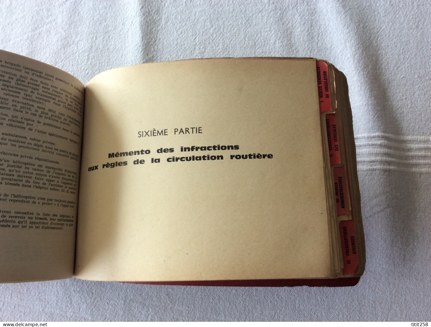 Catalogue Militaire Réglement Textes Lois Circulation Infractions Code De  La Route Pour La GENDARMERIE 1965 - Auto