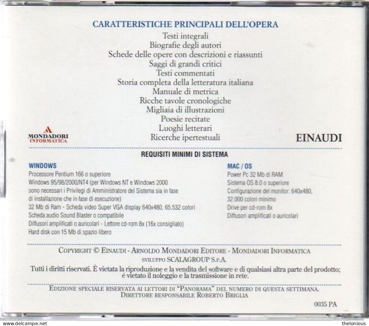 # CD ROM La Grande Letteratura Italiana - Il Duecento E Dante - Sonstige Formate