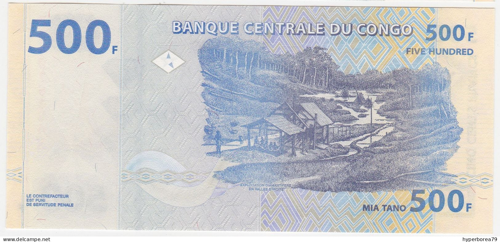 Congo P 96B - 500 Francs 4.1.2002 Prefix PB - UNC - République Démocratique Du Congo & Zaïre