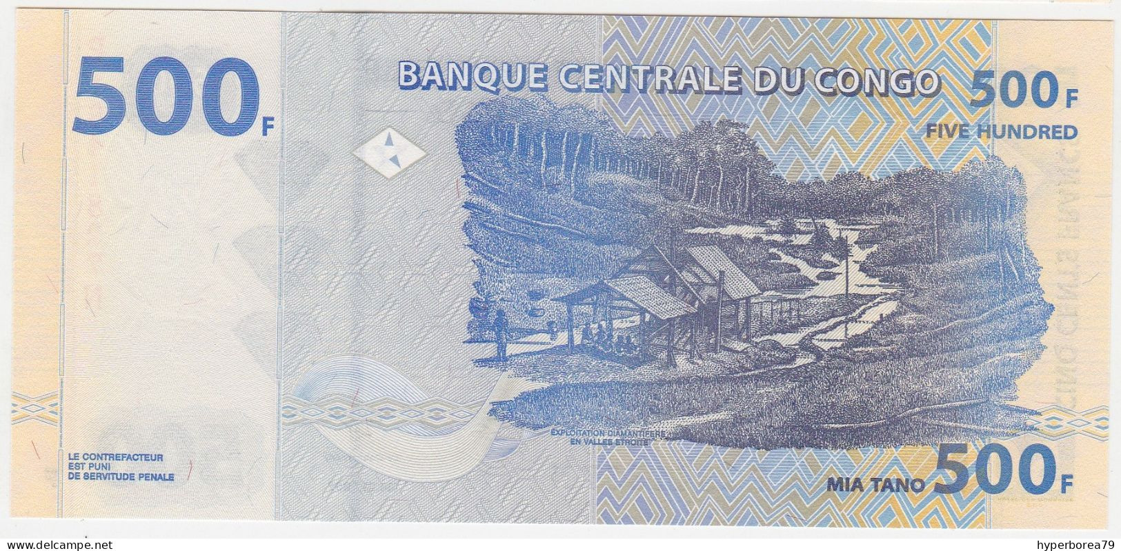 Congo P 96B - 500 Francs 4.1.2002 Prefix P - UNC - République Démocratique Du Congo & Zaïre