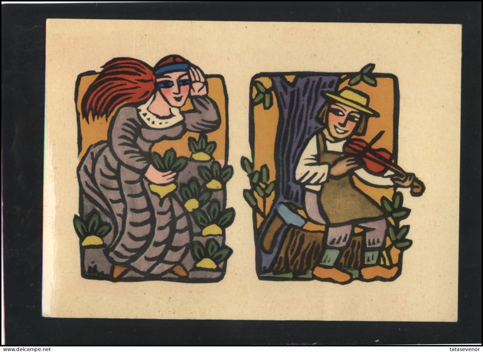 Post Card Lithuania LT Pc 059 Fairy Tales Folk Legends Illustration Art By A. SURGAILIENE - Lituanie