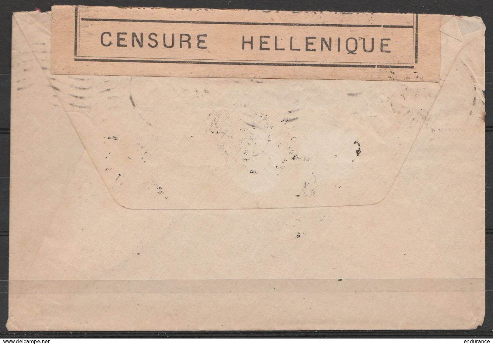 Grèce - L. Affr. 25L + Vignette Croix-Rouge Flam. ATHENES /14.JAN.1919 Pour GENEVE - Cachet Et Bande Censure Militaire G - Briefe U. Dokumente