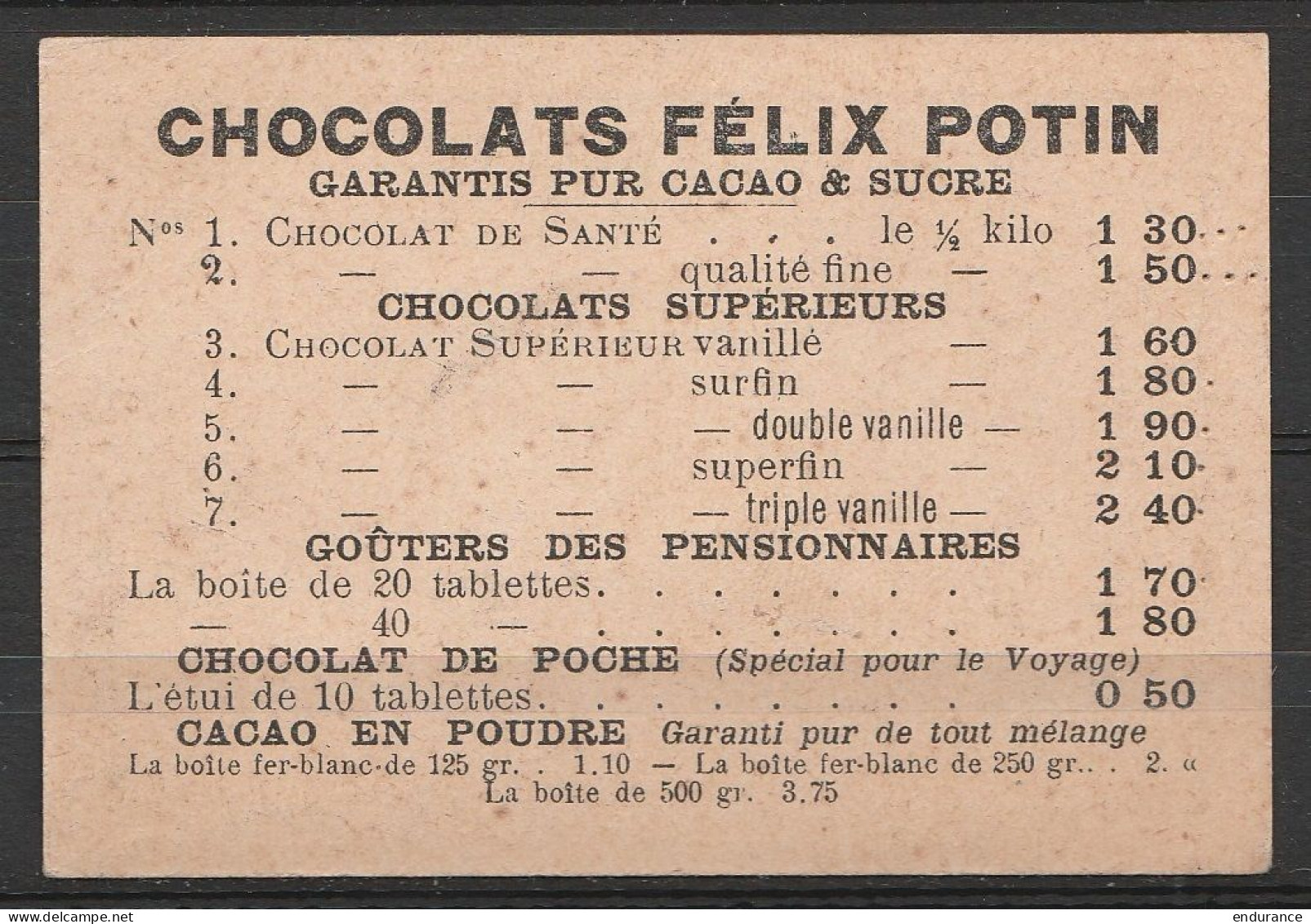 Venezuela - Timbre Fiscal-postal 10c Collé Sur Carte Chocolat Félix Potin "Le Petit Collectionneur" 1882 - Venezuela