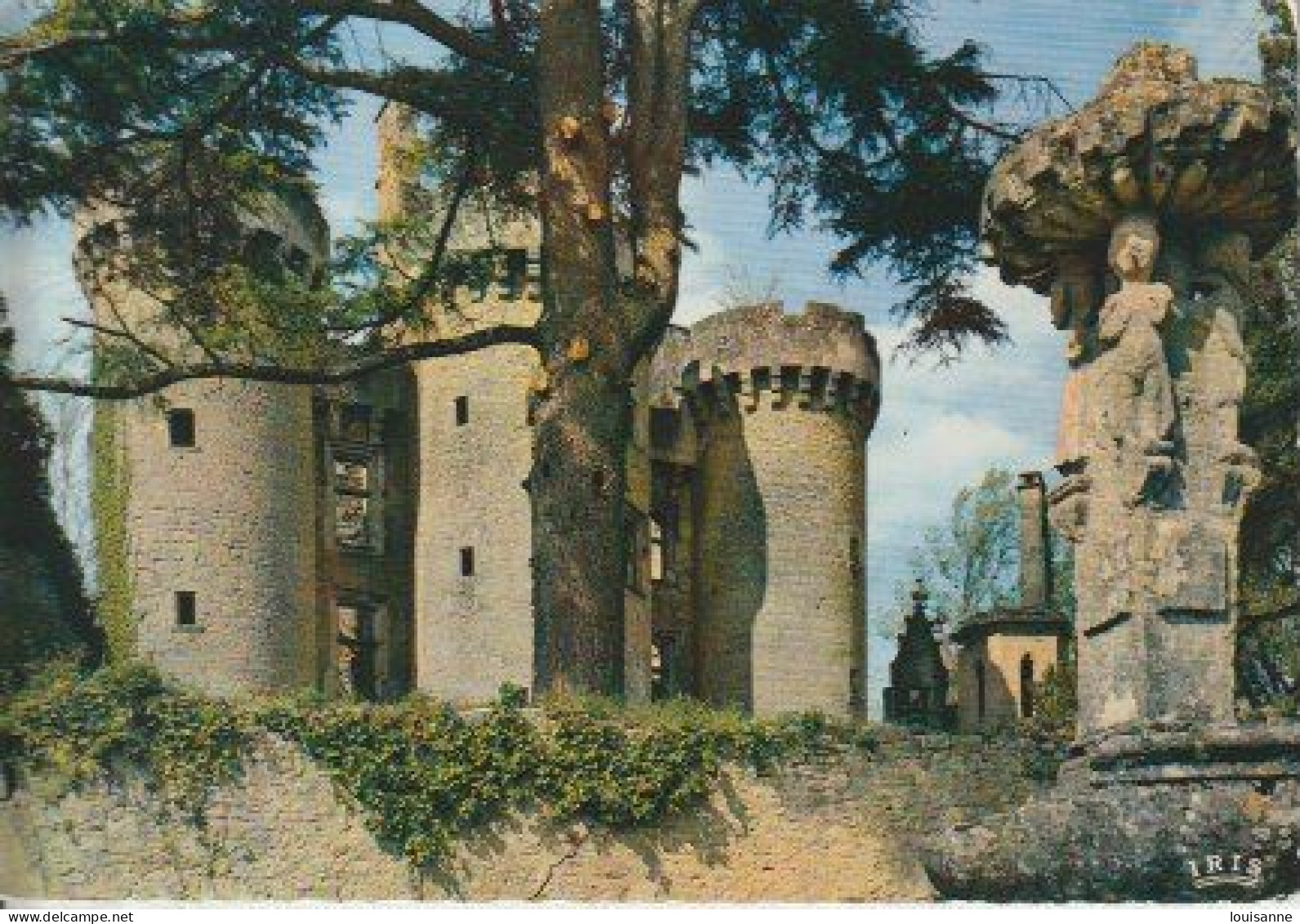 CHÂTEAU  DELA  DORDOGNE  -  PALUEL  ( 24 )   TRÈS  BEL ÉDIFICE   INCENDIÉ  EN  1944 )  C P M   ( 24 / 3 / 171  ) - Castles