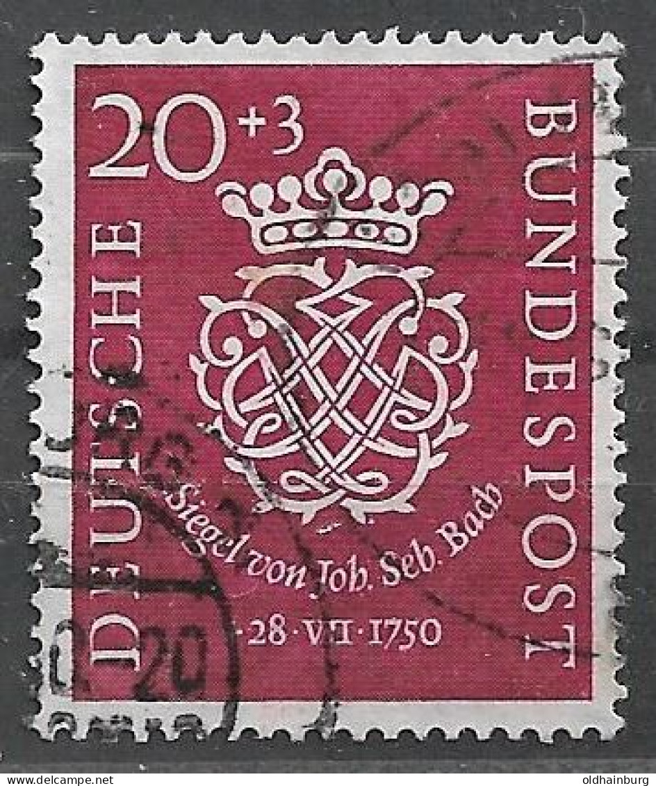 Bund 1950: Mi. 122 O Johann Sebastian Bach (55.-) - Neufs