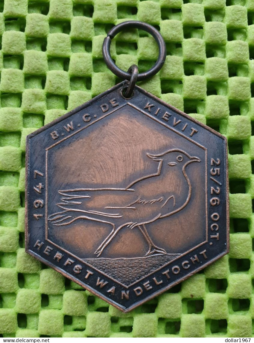 Medaille :  B.W.C. De Kievit. - 25/26 Okt. 1947 Bussum  -  Original Foto  !!  Medallion  Dutch - Other & Unclassified