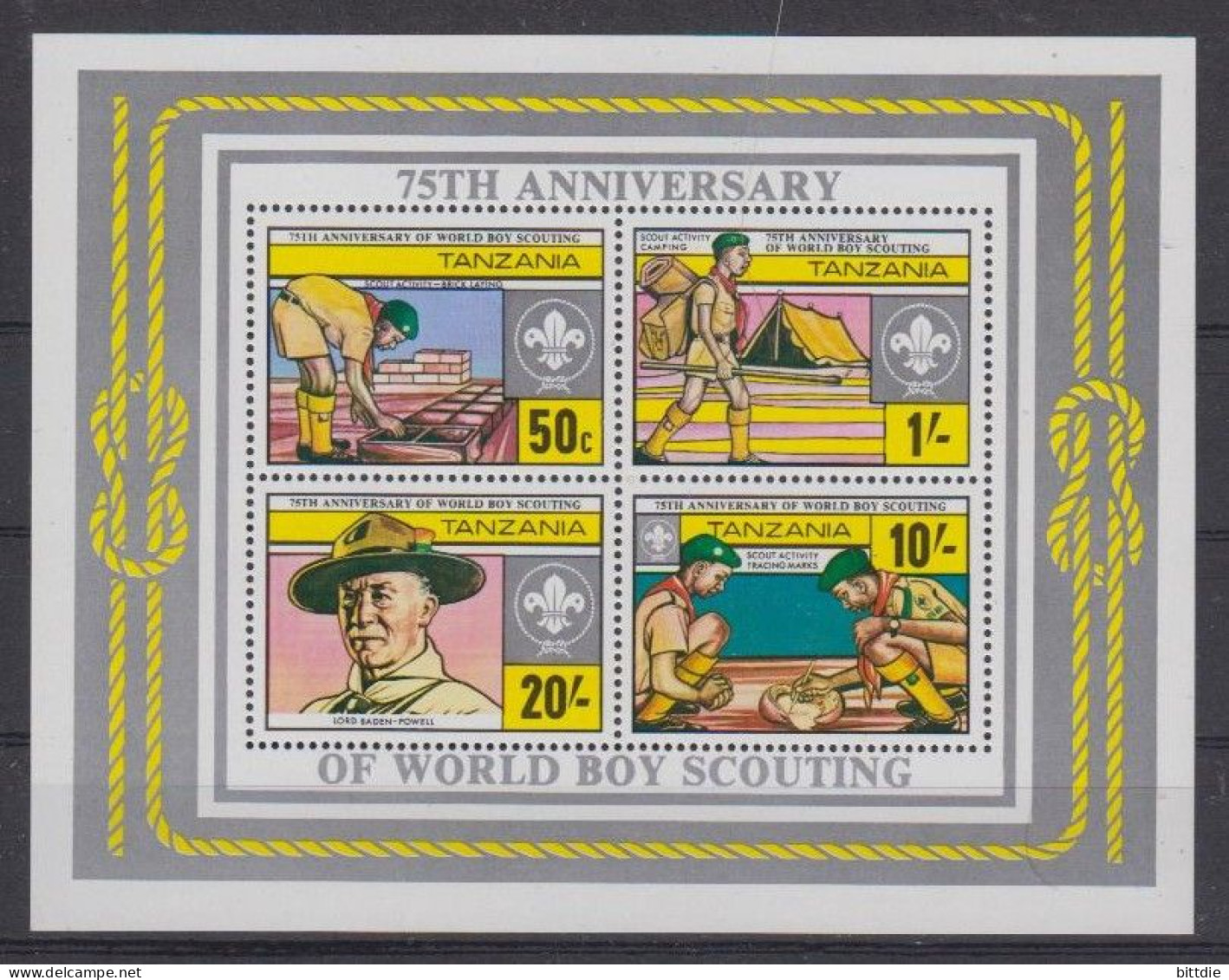 Pfadfinder, Tansania  Bl.29 , Xx   (9516) - Unused Stamps