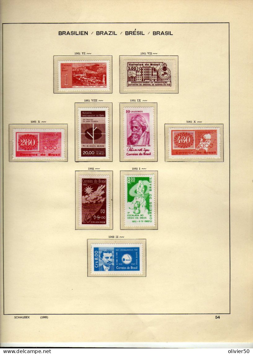 Bresil - (1960-61) - Celebrites - Evenements  Neufs** - MNH - 2 Pages -  23 Val. - Ungebraucht