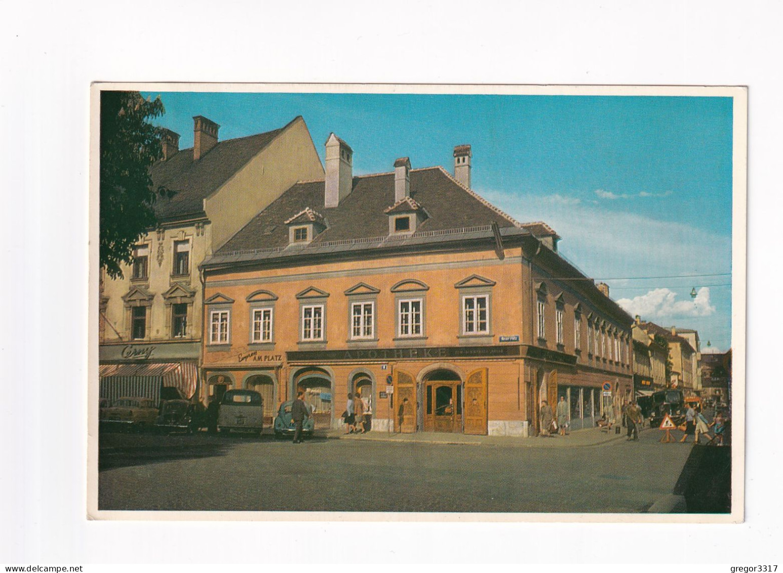 E5948) KLAGENFURT  - Cafe EXPRESS Am PLATZ - PLATZ'l - AUTO VW BUS - Baustelle - Apotheke Schwarzer Adler 1966 - Klagenfurt