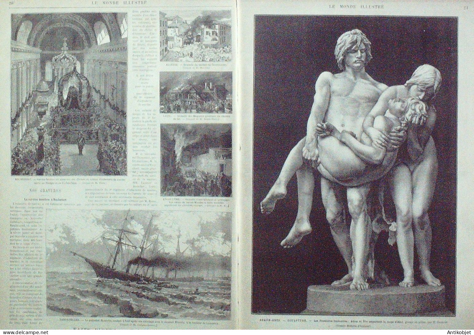 Le Monde Illustré 1878 N°1137 Portugal Bélem Autriche Vienne Le Mans (72) - 1850 - 1899