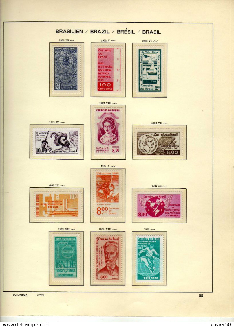 Bresil - (1962-63) - Celebrites - Evenements  Neufs** - MNH - 2 Pages -  26 Val. - Ungebraucht