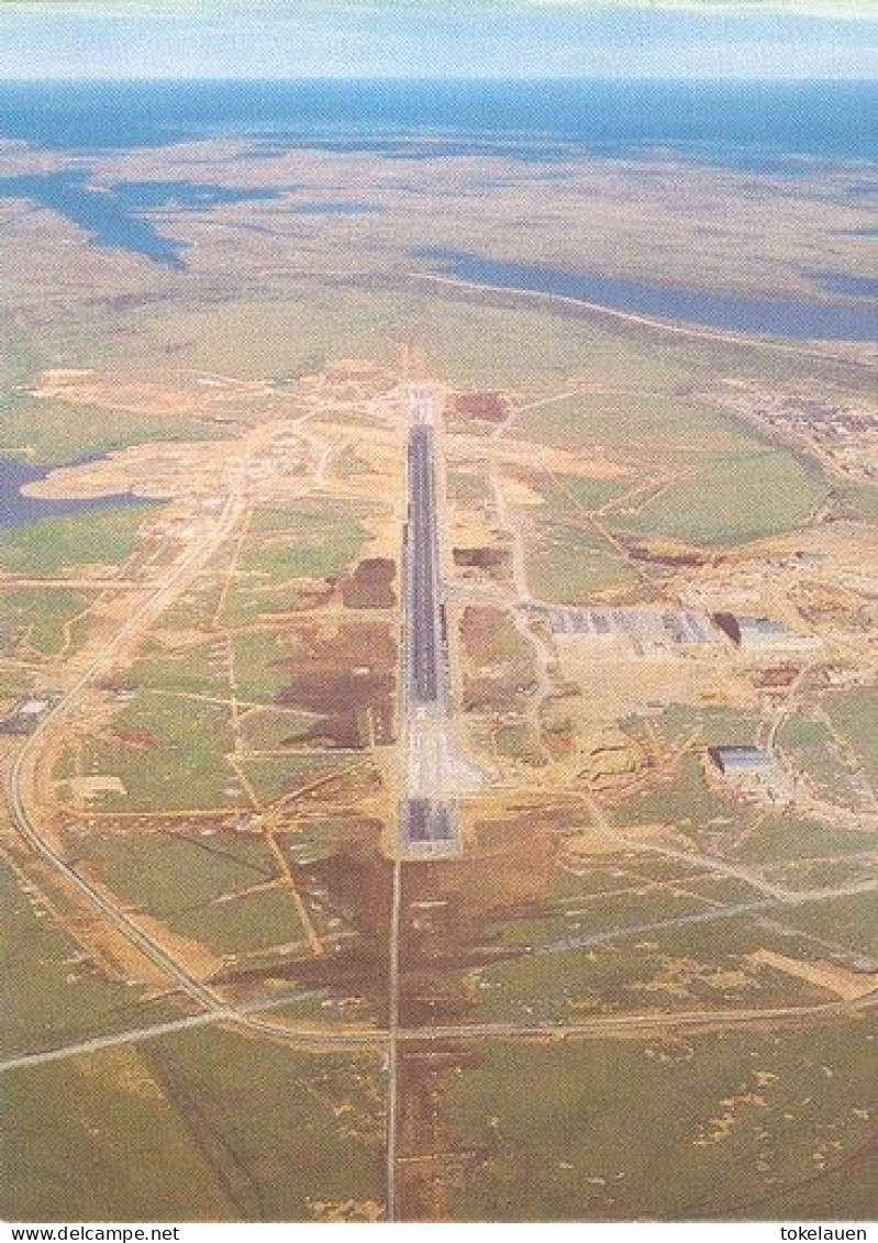 Lot Collection 2x Flughafen Airports Falkland Islands Mount Pleasant South Atlantic Ocean - Vliegvelden