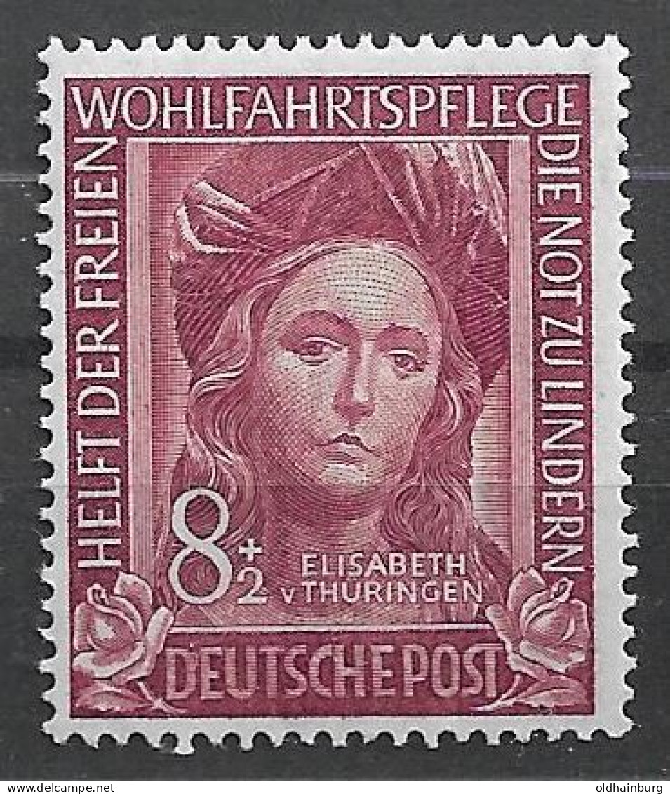 Bund 1949: Mi. 117 ** Elisabeth V. Thüringen (16.-) - Neufs