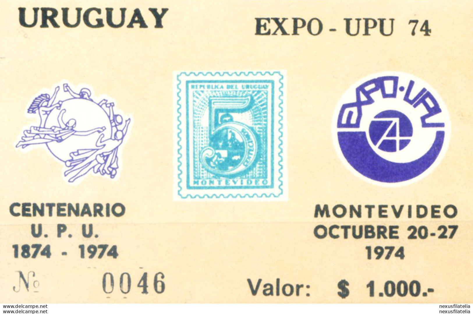 UPU. Erinnofilo 1974. - Uruguay