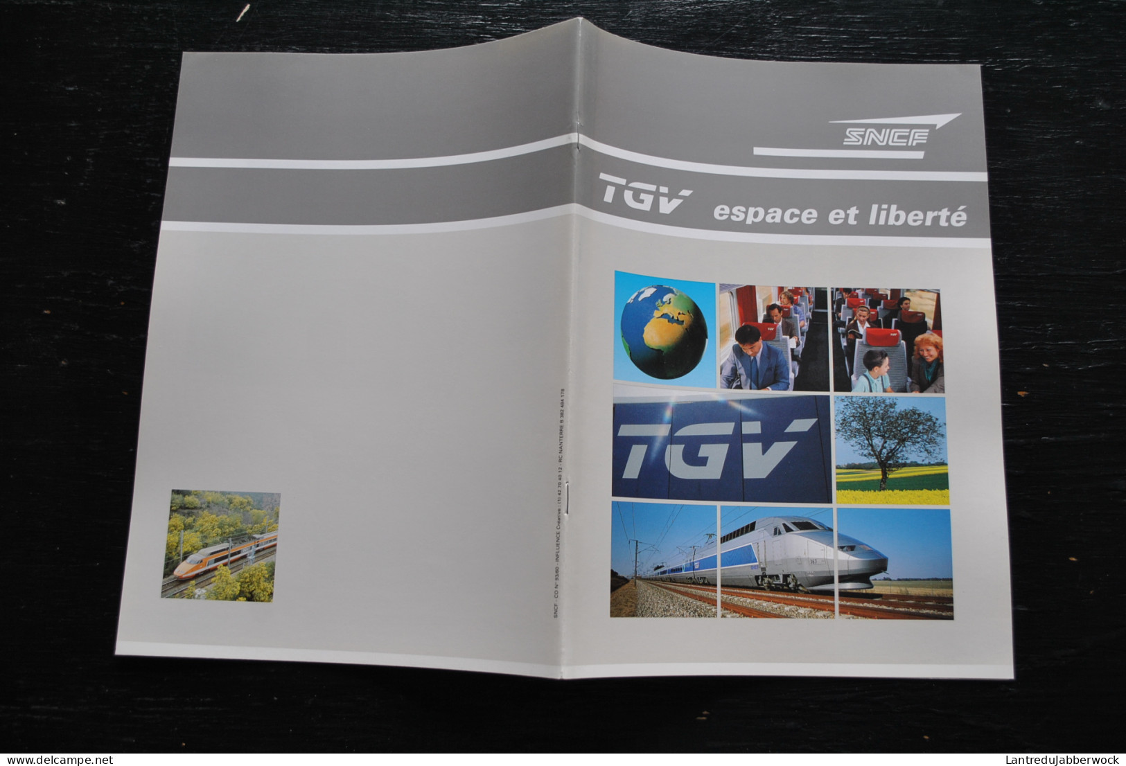 SNCF TGV Espace Et Liberté Brochure Publicitaire 1993 Ligne Grande Vitesse Chemin De Fer Locomotive Train - Ferrovie & Tranvie