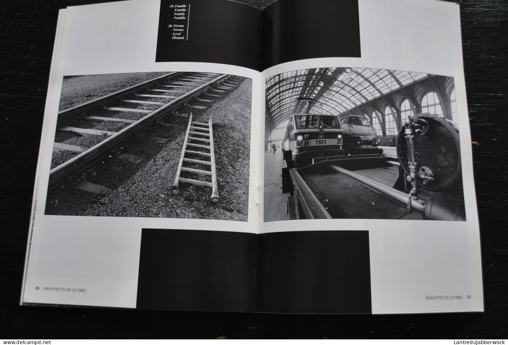 Revue Rail Photo N°33 1990 Numéro Spécial N&B Robert Dewilde Photographe Et Cheminot SNCB NMBS Chemin De Fer Locomotive - Ferrocarril & Tranvías