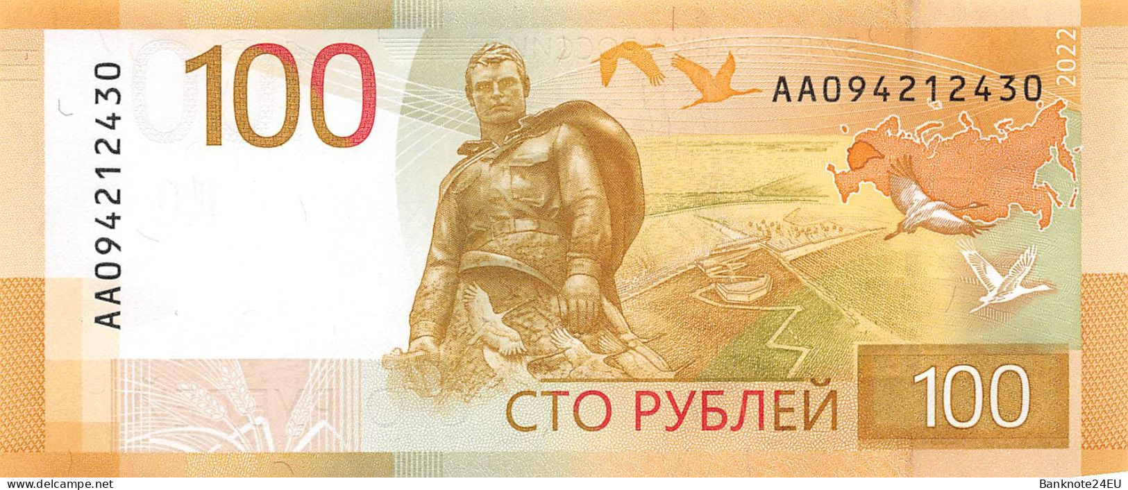 Russia 100 Rubles 2022 Unc Pn 275A - Russie