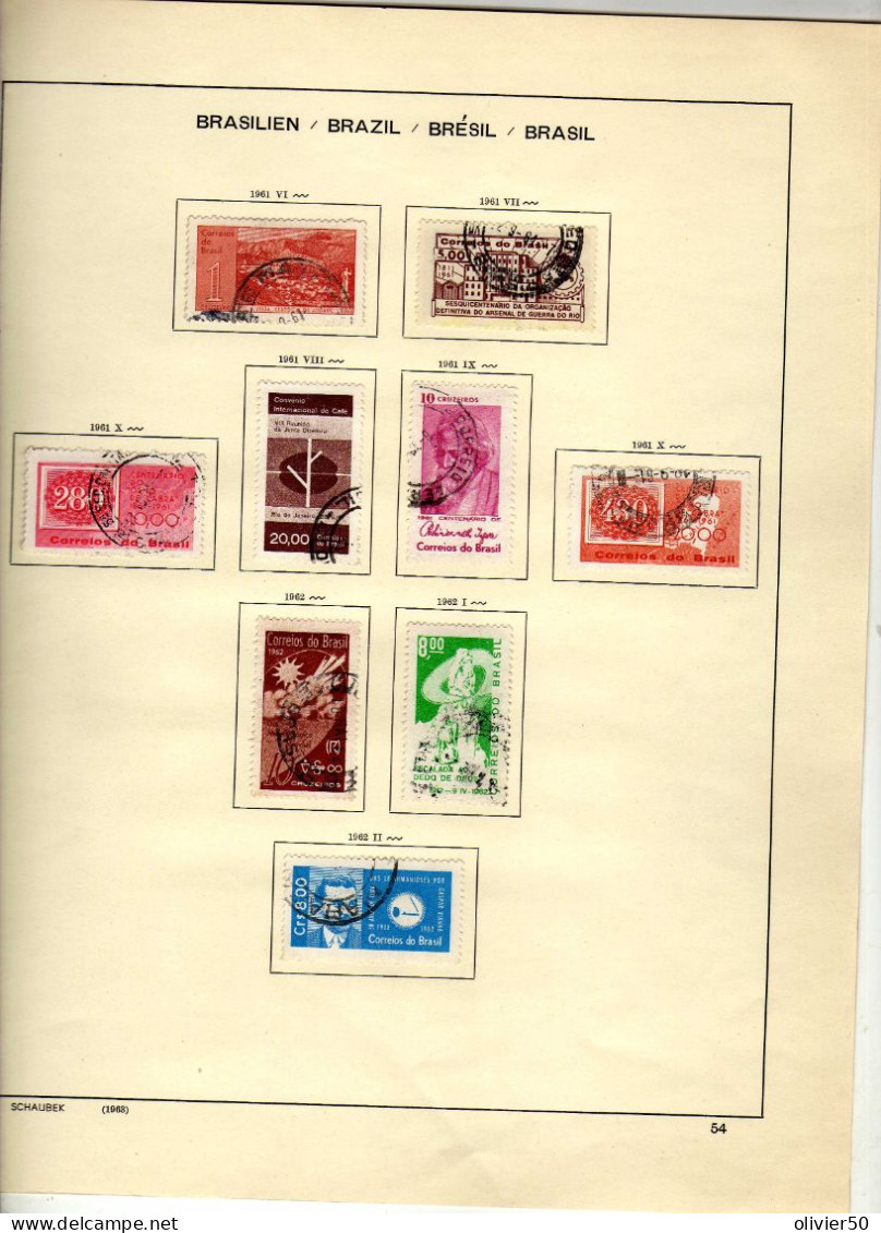 Bresil - (1961-62) - Celebrites - Evenements  Obliteres - 3 Pages -  35 Val. - Usados