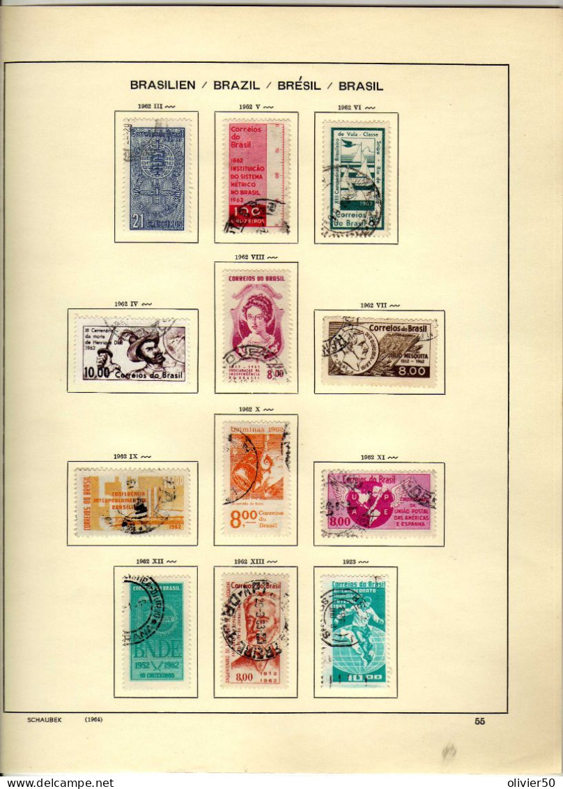 Bresil - (1961-62) - Celebrites - Evenements  Obliteres - 3 Pages -  35 Val. - Usati