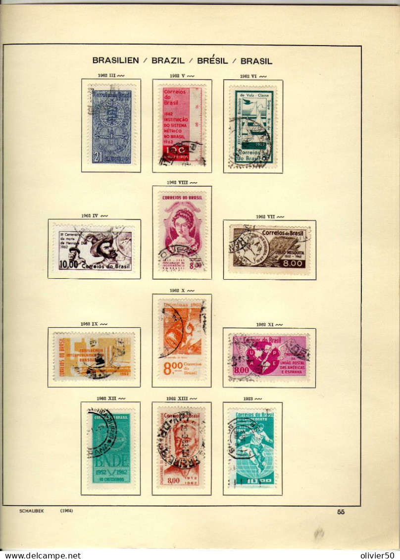 Bresil - (1961-62) - Celebrites - Evenements  Obliteres - 3 Pages -  35 Val. - Used Stamps