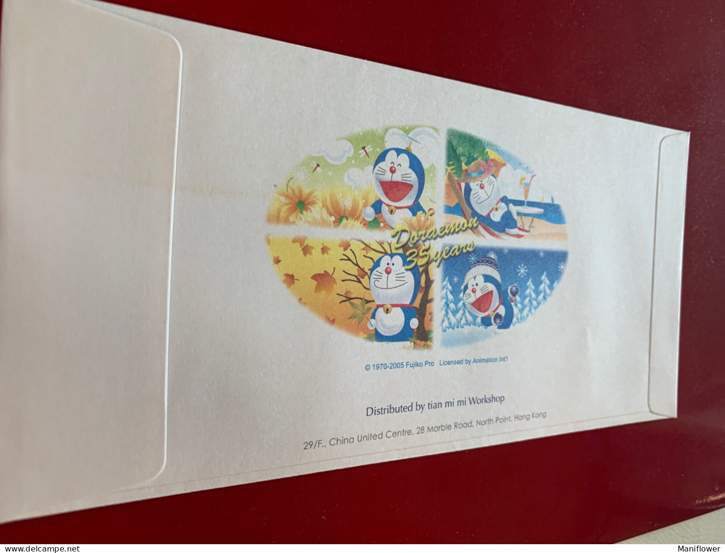 Hong Kong Stamp FDC Dragonflies Doraemon 35years 2005 - Covers & Documents