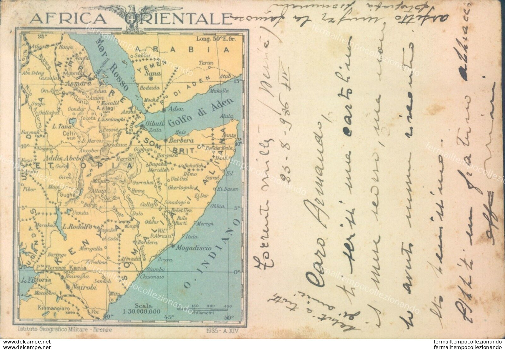 T273 Cartolina In Franchigia Militare Africa Orientale 1936 - Portofreiheit