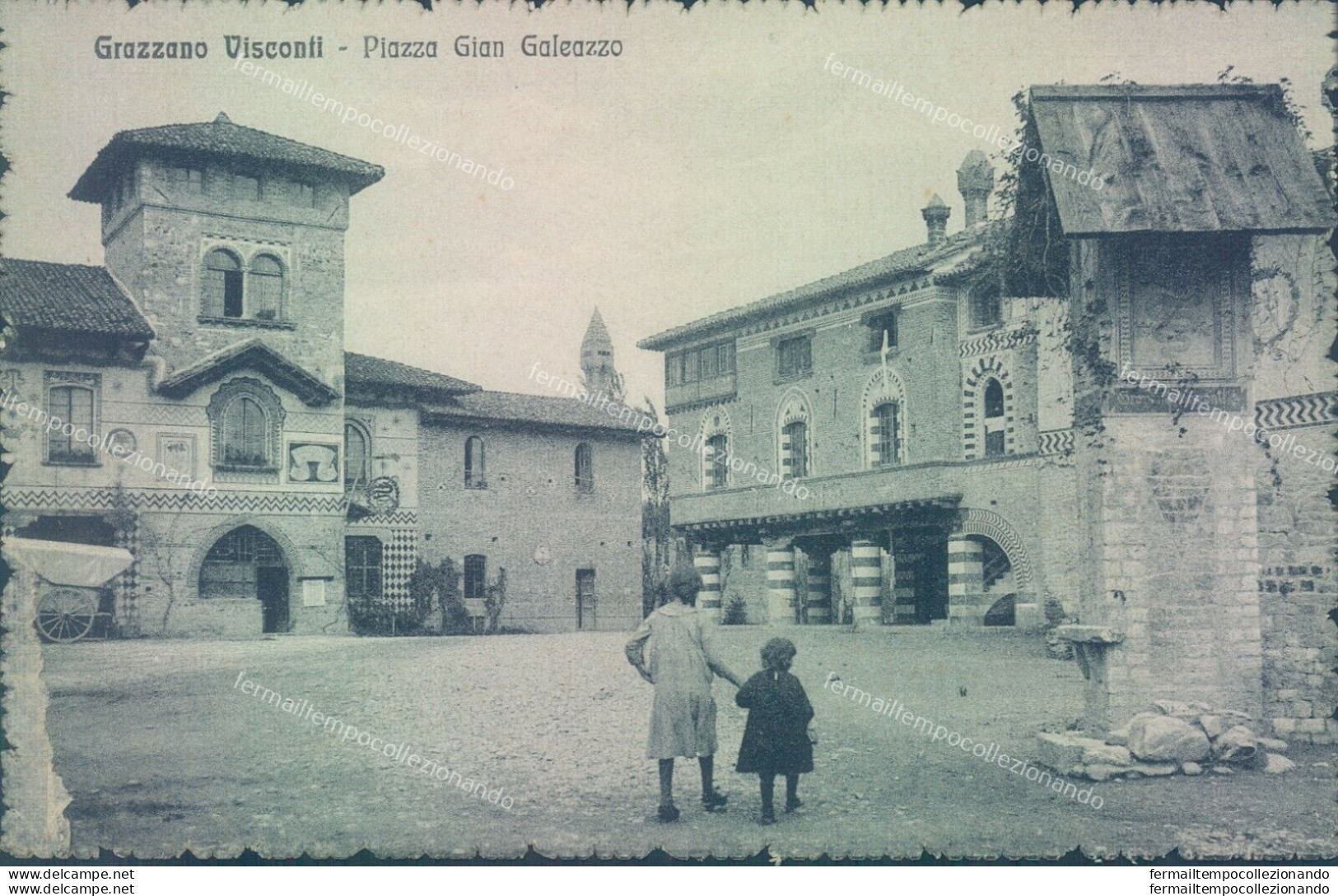 T18 Cartolina Grazzano Visconti Piazza Gian Galeazzo Provincia Di Piacenza - Piacenza