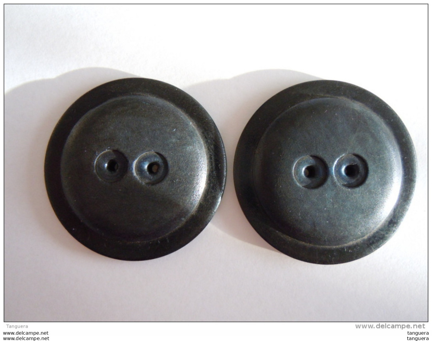 2 Knopen Boutons Bakeliet Bakelite Zwart Noir Diam 5 Cm - Boutons