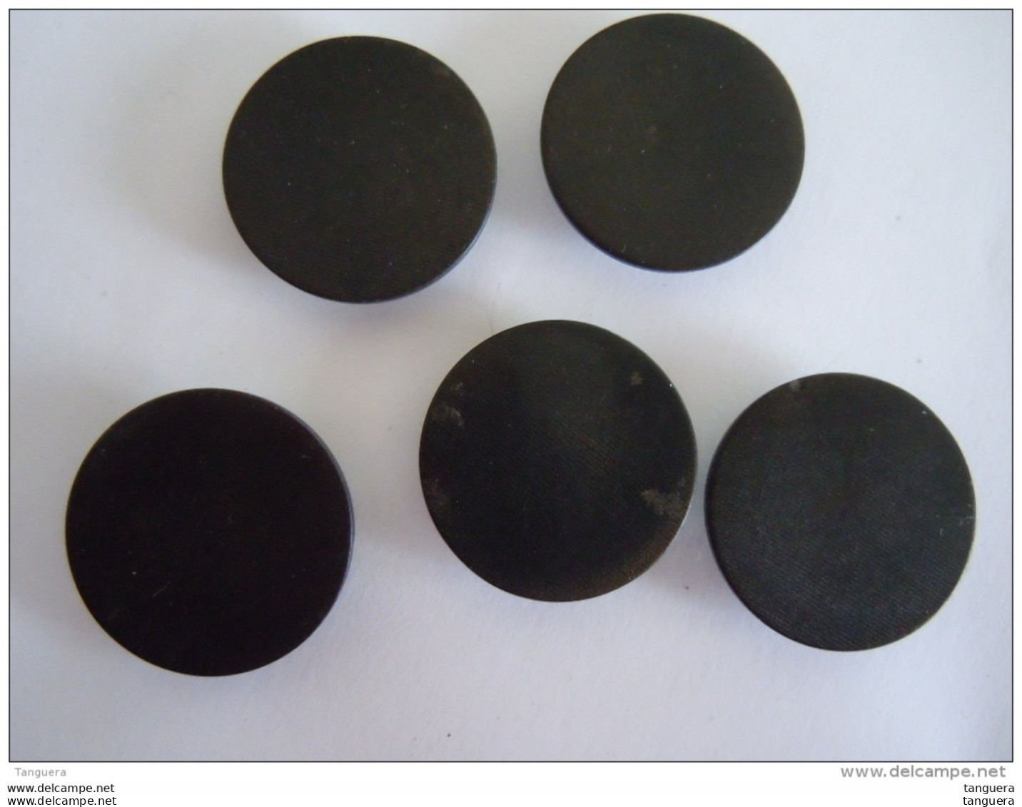 5 Knopen 5 Boutons Diam 2,5 Cm Bakeliet Bakelite Zwart Noir - Boutons