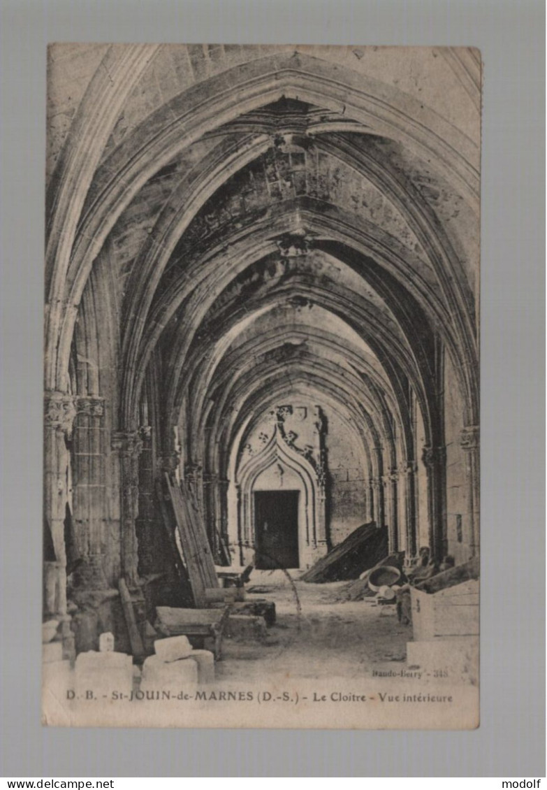 CPA - 79 - Saint-Jouin-de-Marnes - Le Cloître - Vue Intérieure - Circulée En 1911 - Saint Jouin De Marnes