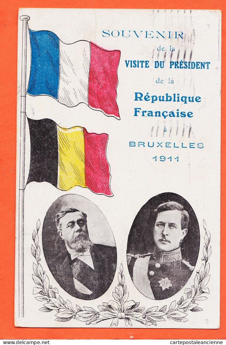 39480 / ⭐ BRUXELLES Souvenir Visite Président République Française 1911  Edition JAMAR - Fiestas, Celebraciones