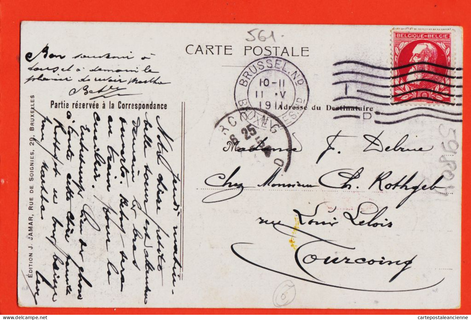 39480 / ⭐ BRUXELLES Souvenir Visite Président République Française 1911  Edition JAMAR - Fiestas, Celebraciones