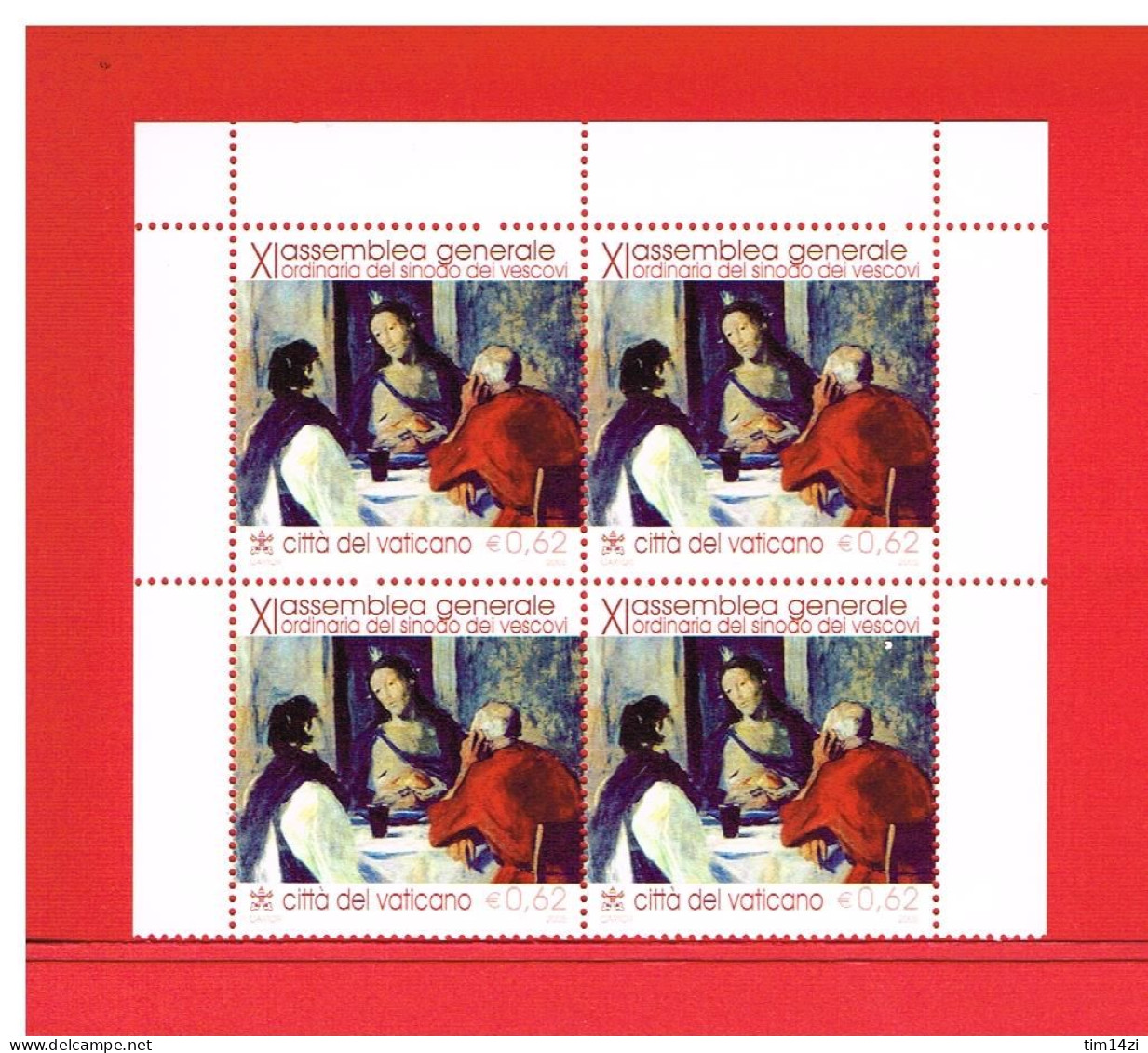 VATICAN - 2005 - N° 1386 - BLOC DE 4 TIMBRES NEUFS** - XI ème ASSEMBLEE GENERALE ORDINAIRE DU SYNODE DES EVEQUES - Neufs